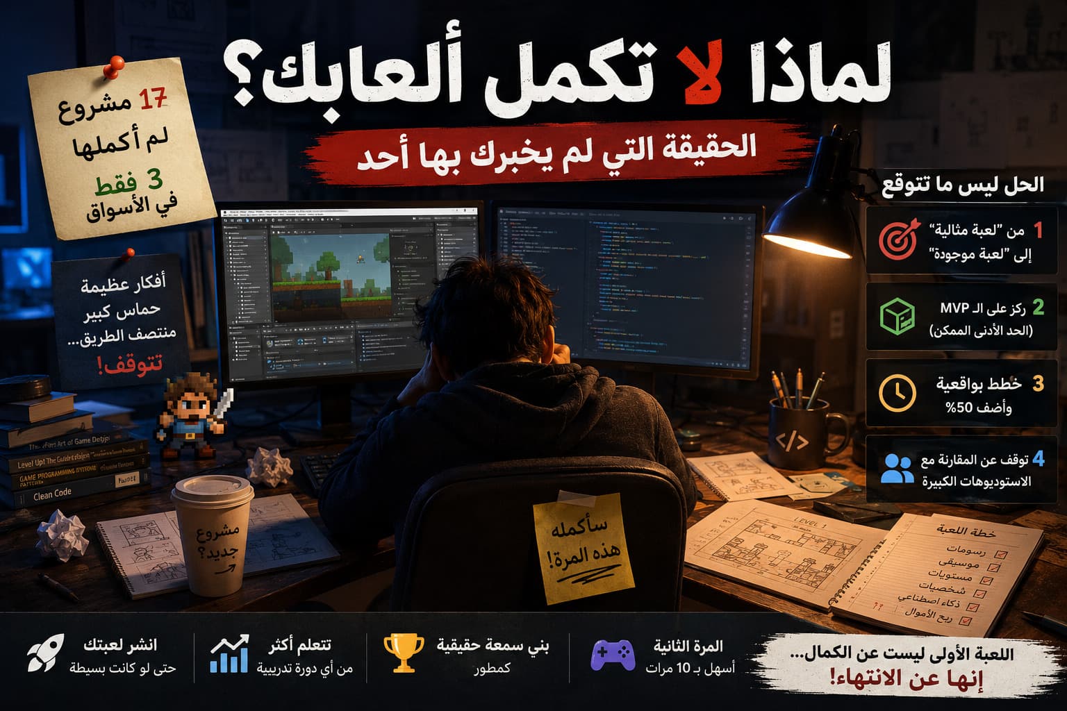 لماذا لا تكمل ألعابك؟ الحقيقة التي لم يخبرك بها أحد