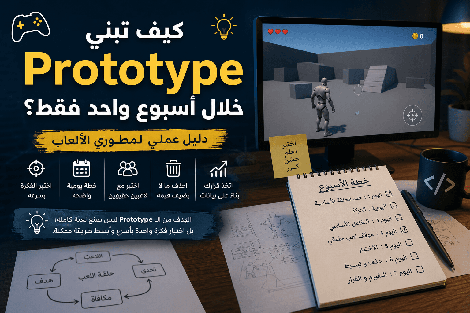كيف تبني Prototype خلال أسبوع واحد فقط؟
