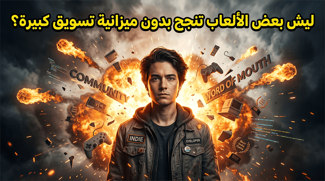 ليش بعض الألعاب تنجح بدون ميزانية تسويق كبيرة؟